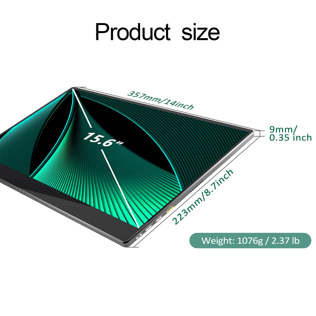 SIBOLAN 15.6" 4K OLED Portable Monitor UHD Matte Metal External Screen with 100% sRGB USB C HDMI for Phone,Laptop,Mini PC,PS4/5