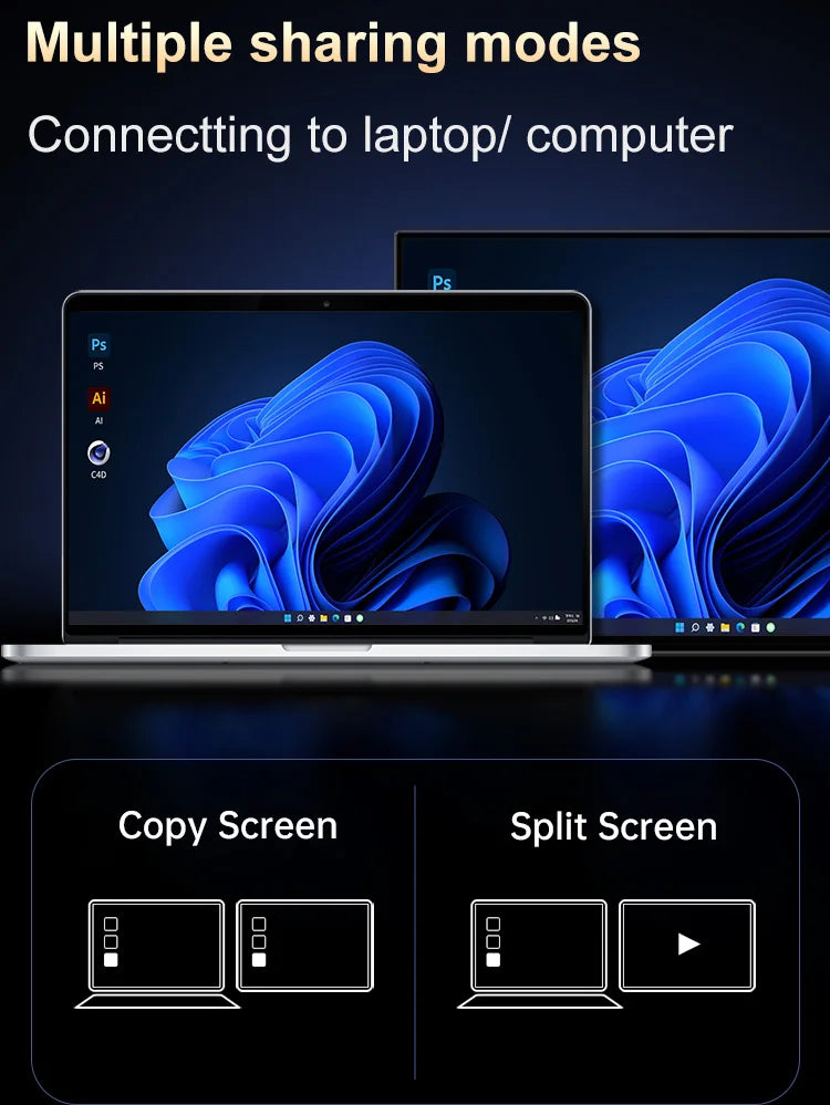 15.6inch 4K OLED Touch Screen Portable Monitor 500Nit USB-C HDMI-Compatible External 16:10 Gaming Display for Xbox Switch Laptop