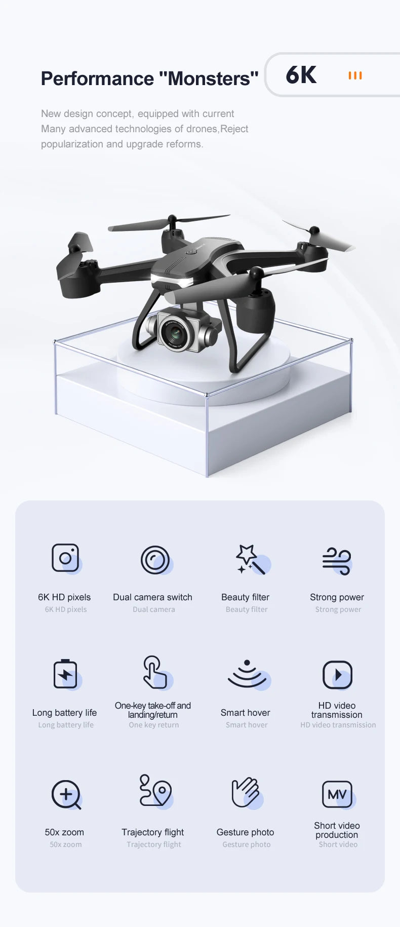 4DRC V14 Drone 4K HD Dual Camera 6K WIFI FPV Height Hold Dron RC Helicopter Professional Mini Quadcopter Foldable Four-Axis toy