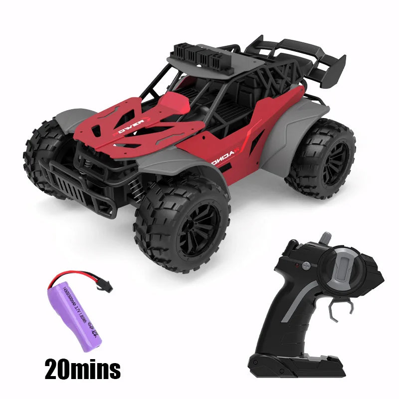 2.4G High Speed RC Racing Car 20KM/H Off Road Truck With LED Light Simulation Climbing Remote Control Vehicle Electric Kids Toys