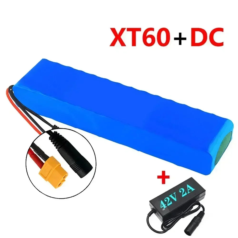 36V 10000mAh 10S3P Li-ion Battery Pack 18650 with BMS for Electric Scooter 350-600W Rechargeable + Charger