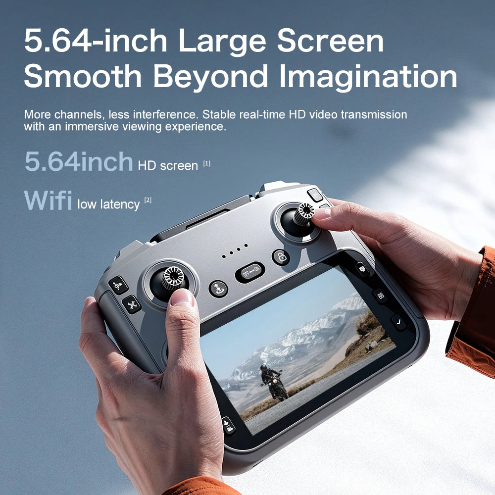New Drone With 4K Dual Cameras 4.3-inch Screen Brushless Drone WiFi Professional Aerial Photography Mini Drones RC Quadcopter