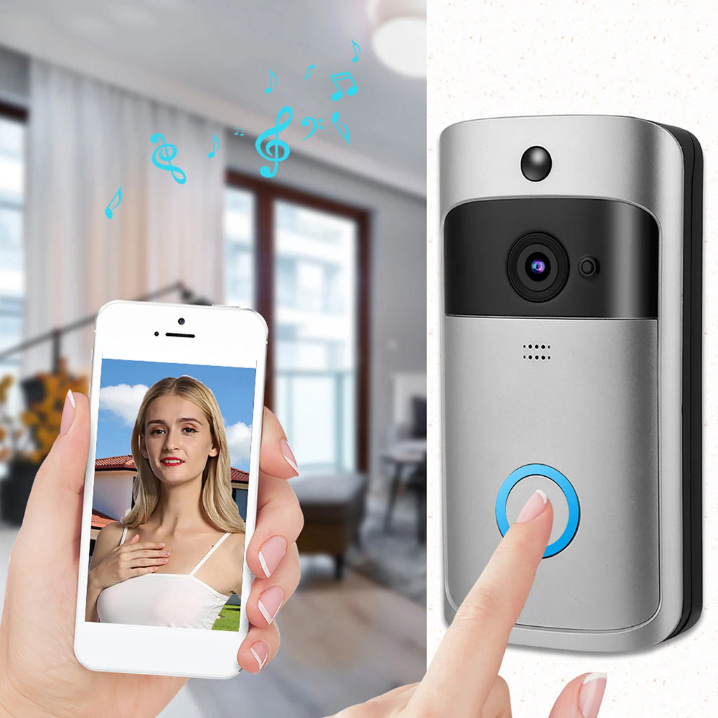 Door Phone System Wifi Video Doorbell Smart Wifi Video Intercom Wireless Infrared Doorbell Doorphone Access System Door Camera