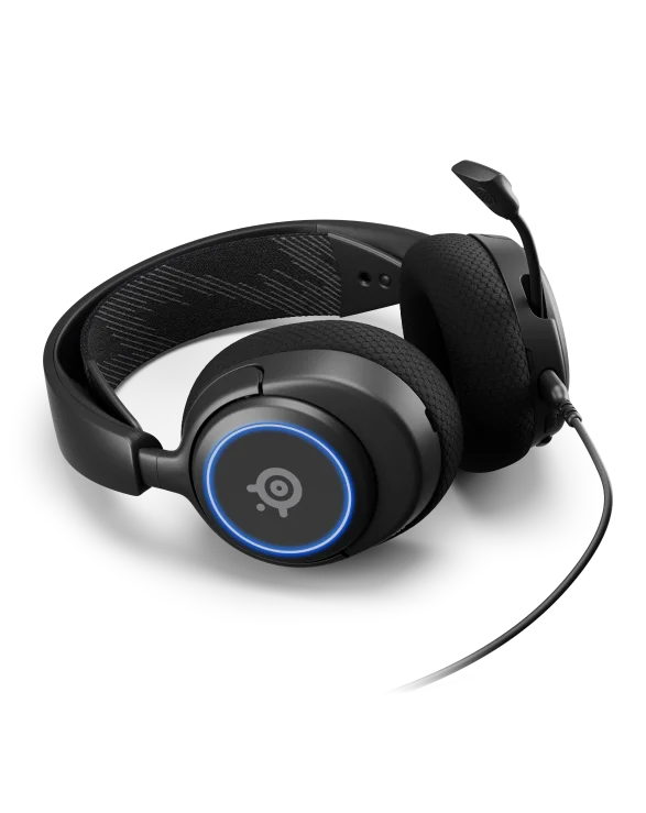 SteelSeries Arctis Nova 3 RGB Wired Gaming Headset the Lightweight Headphone with ClearCast Gen 2 Mic 360 Spatial Surround Sound