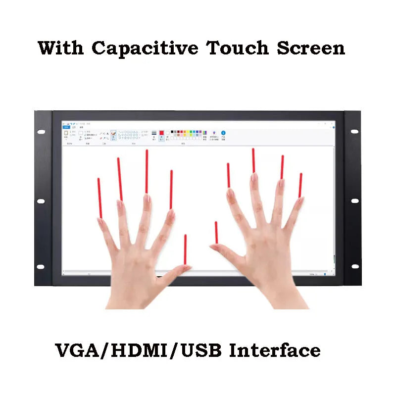 18.5 Inch 1920*1080 Industrial Touch Monitor HDMI VGA USB LCD Display VESA Wall Mount Open Frame Embedded Monitor For Equipment