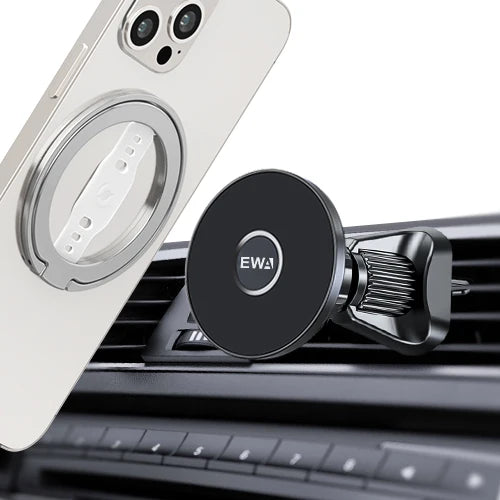 EWA Compatible with MagSafe Wireless Charging Phone Grip Stand with Silicone Finger Strap Removable Magnetic Ring Holder