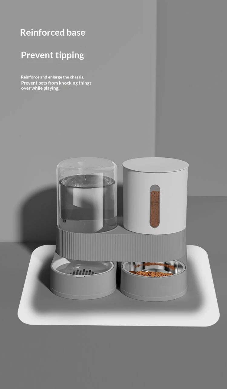 Large Capacity Automatic Pet Feeder and Water Dispenser All in One Dog Cat Bowl Smart Gravity Food Water Bowl for Pets