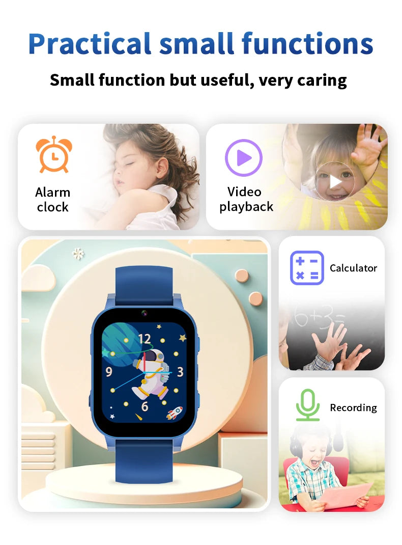 Smart Watch for Kids Puzzle Games HD Touch Screen Camera Music Player Pedometer Alarm Clock Calculator Flashlight Kids Watches
