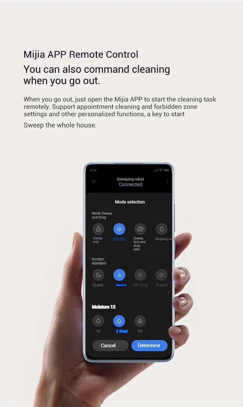 XIAOMI MIJIA Self Robot Vacuum Cleaners H40 Smart Home Sweeping High Speed Rotary Scrubbing 10000PA Cyclone Suction LDS Laser