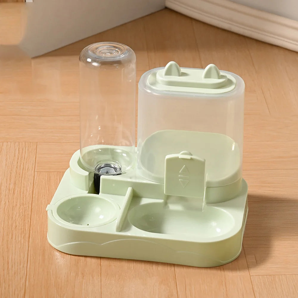 Automatic Pet Bowl for Cats - 2-in-1 Feeder & Water Dispenser, Non-Slip Cat Bowl, Suitable for Cats & Small Dogs,