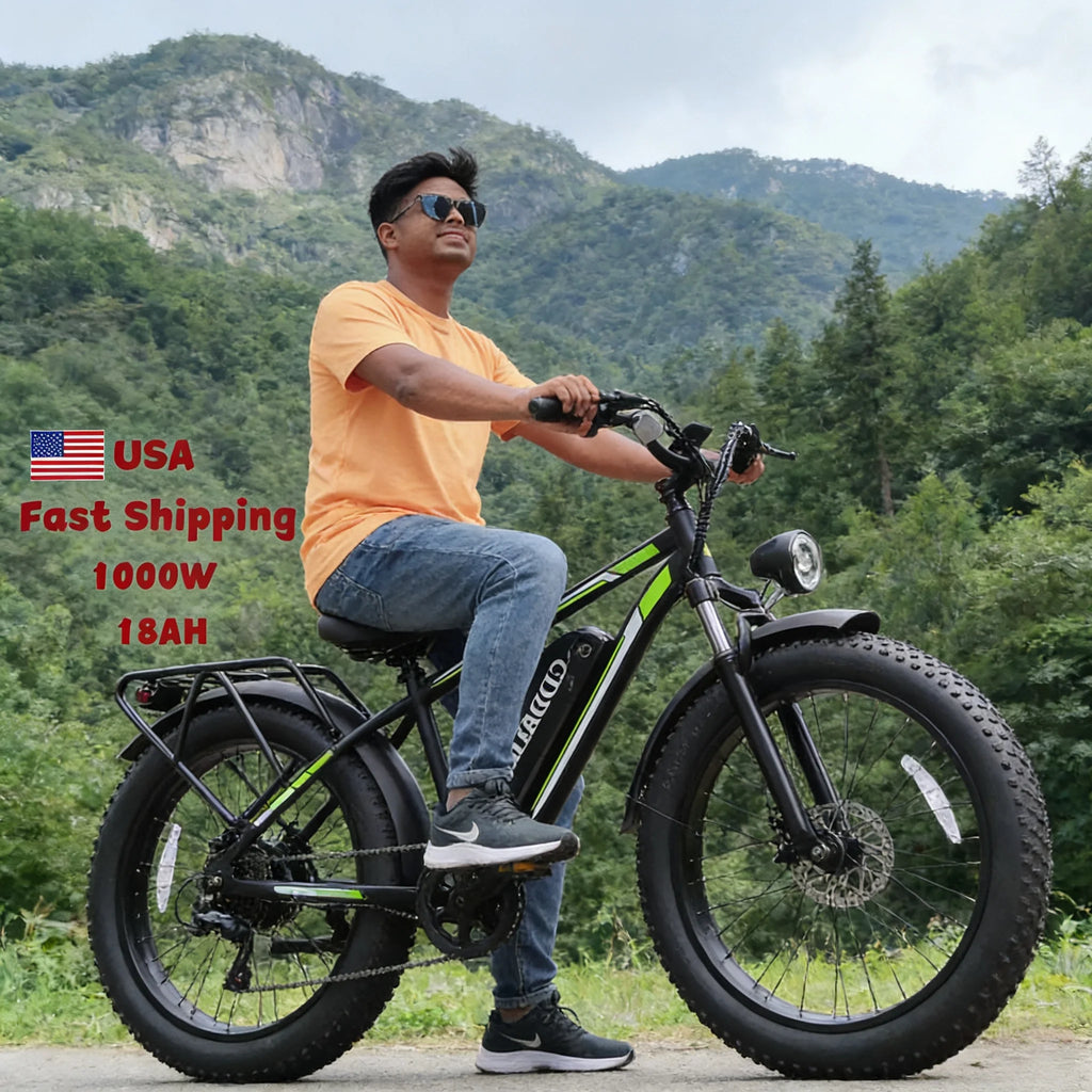 1000W motor 48V18AH battery adult urban mobility E-Bike new F26 snow beach electric bicycle 26-inch wide tire electric bicycle