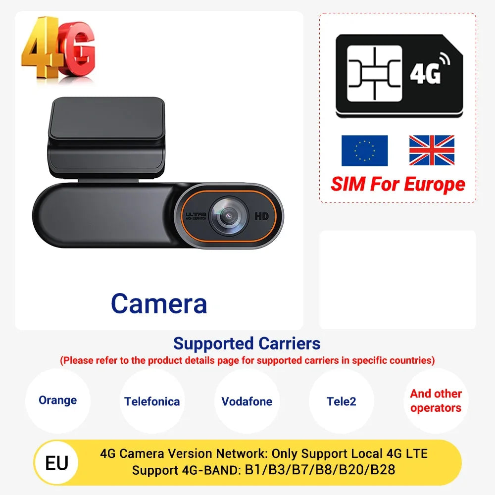 PEGATISAN 4K 4G Cam Mini Sentinel Mode CAR DVR 1080P Black Box Room OBD Parking Monitor Night Vision Camera OBD Connection