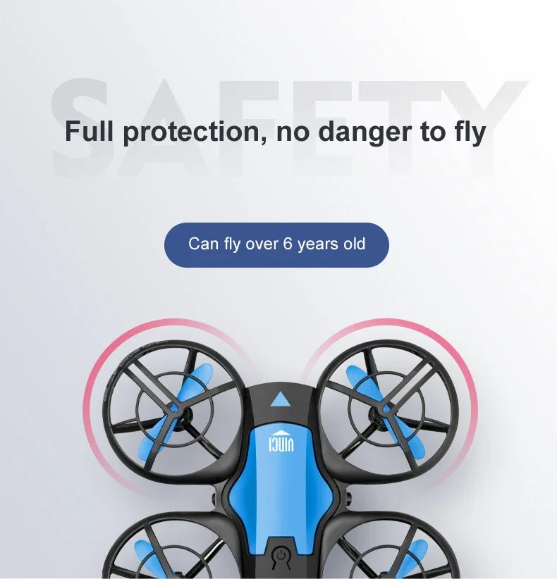 4DRC V8 New Mini Quadcopter Drone - 4K HD Wide Angle Camera, WiFi FPV Remote Control, Height Hold, 4-Axis RC Aircraft Kids' Toy