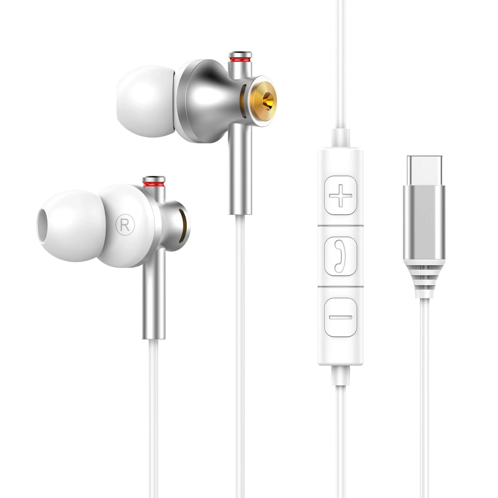 EARDECO 3.5mm/typec Gaming Earbud Wired Headphones In-ear Sport Music Wired Earphone Earbuds Bass with Mic Stereo Metal Running