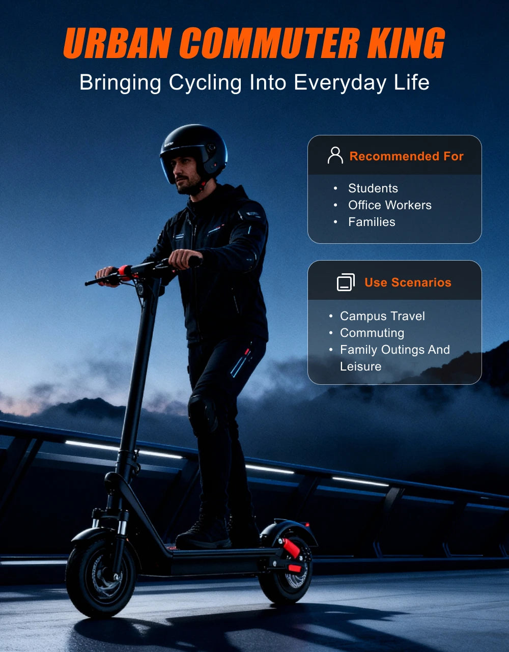 HX X9B electric scooter 1000W 20AH 40KM/H Electric kick scooters damping e scooter adults Folding escooter City Escooter