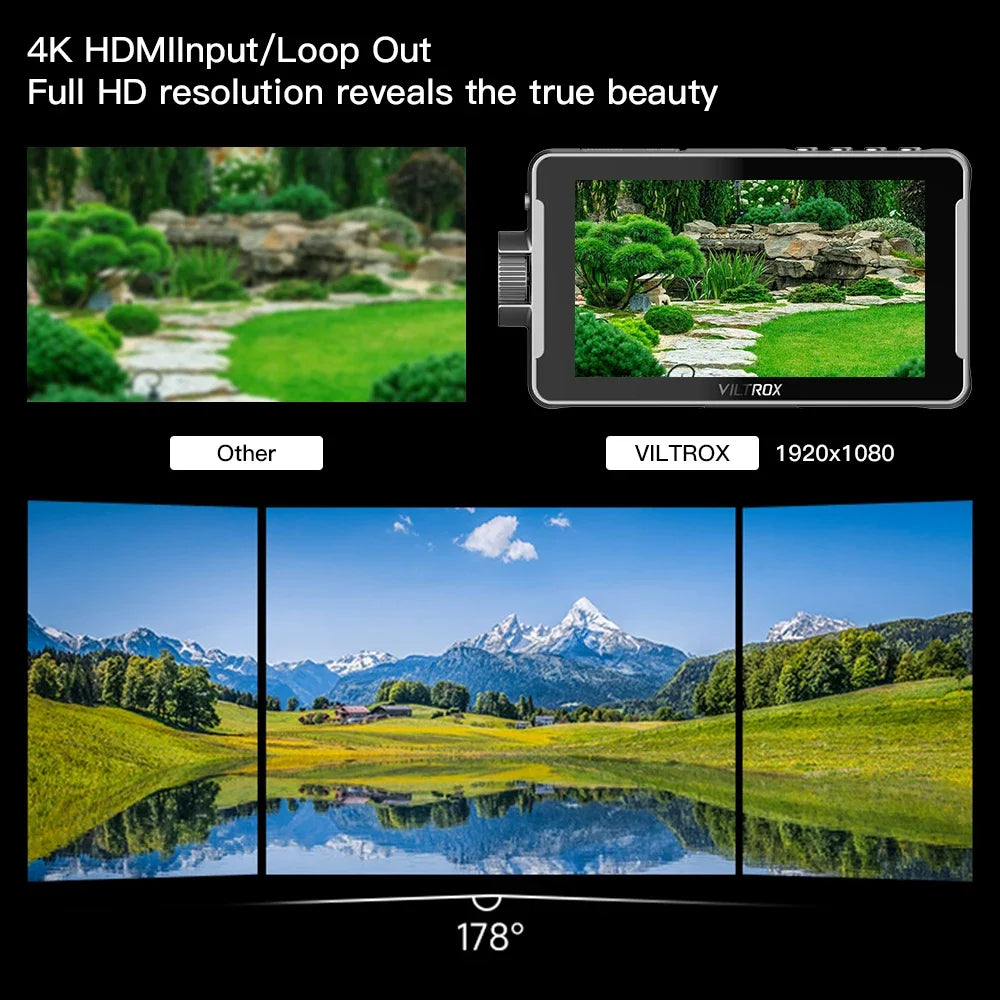 VILTROX DC 550 5.5 Inch 1920x1080 4K  Touch Screen HDMI Profissional Camera Studio Monitor 3D LUT Director Monitor