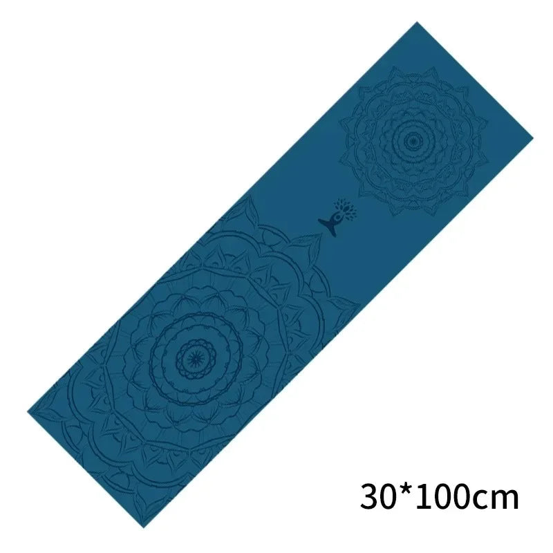 30*100cm Printed Yoga Towel Portable Double Layer Non-Slip Mat Protection Yoga Exercise Pad Quick Drying Pilates Towel Blanket