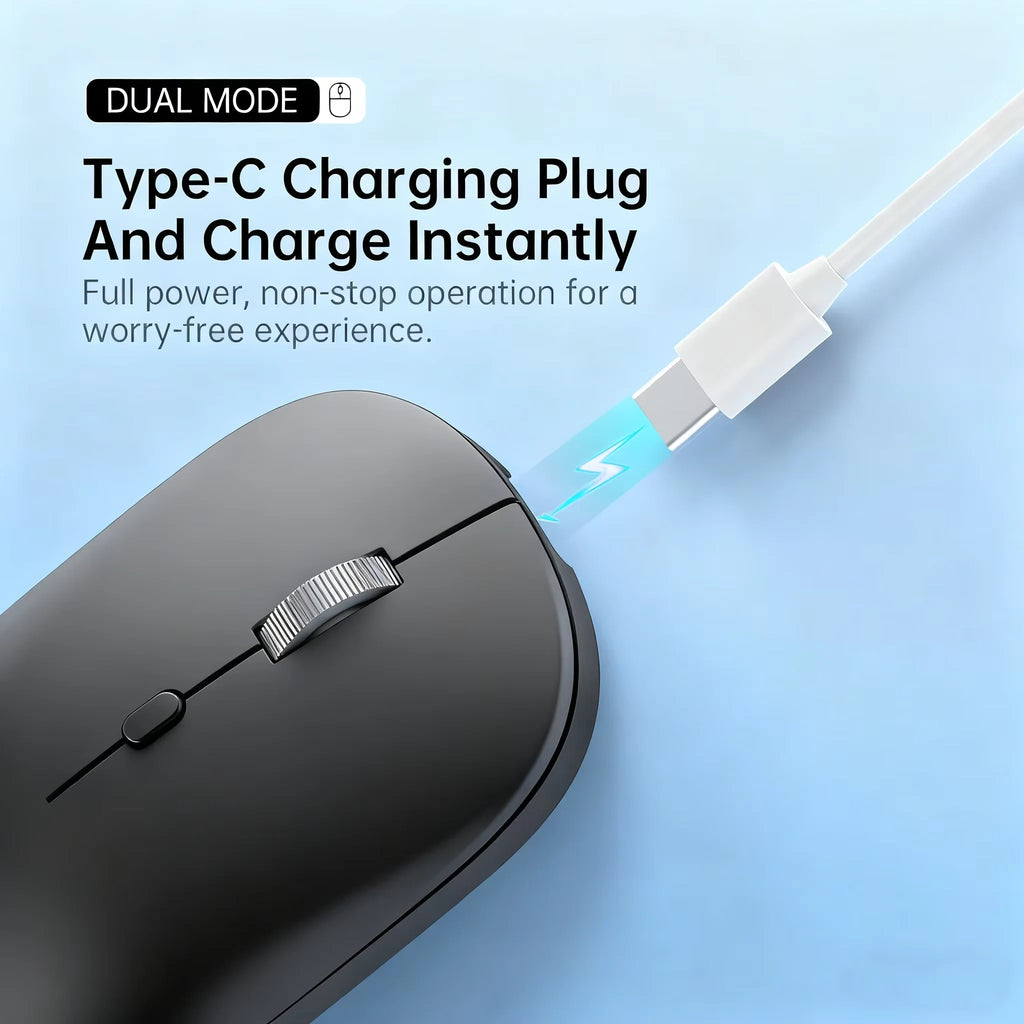 Wireless Mouse Bluetooth-compatible Mouse 2.4G Dual Modes Ergonomic Computer Mice For Laptop iPad Tablet PC Office Gaming Mouse