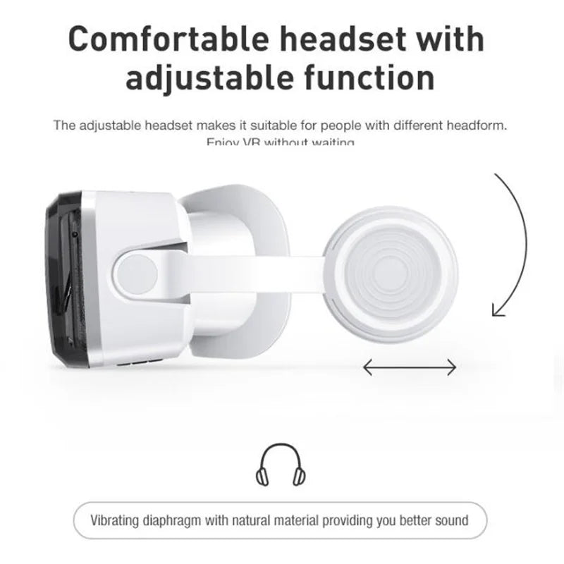 VR SHINECON Thousand Magic Mirror VR Glasses G04BS Bluetooth Headset Version 3D Virtual Reality Helmet Smartphone + Joystick