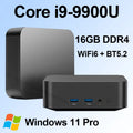 Portable MINI PC Core i9 9900U Windows 11 Pro DDR4 16GB SSD 1TB 2TB Computer Gamer Wifi 6 BT5.2 Office UHD Graphics Desktop PC