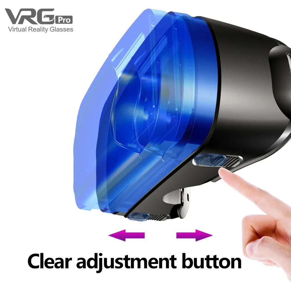 Virtual Reality Glasses 3D VR Headset Smart 7 Inches Helmet for Smartphones Phone Android iPhone Lenses Binoculars Goggles Viar