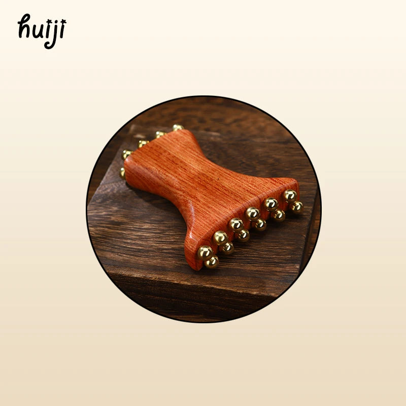 Radiant Skin Savior Lymphatic Detox Face Massager Fades Wrinkles Firms Jawline and Eyes Natural Copper Wood Beauty Tool