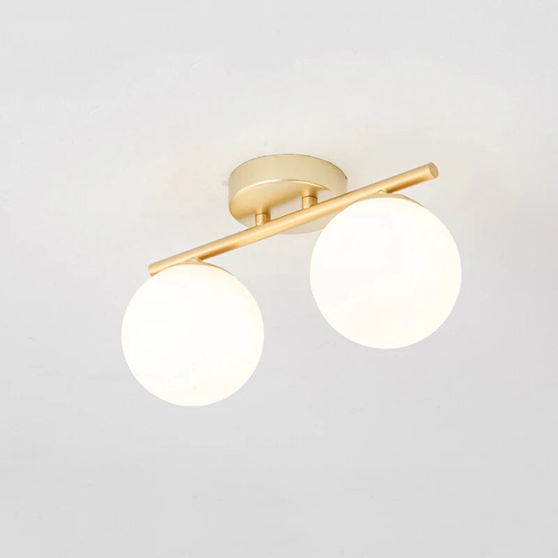 LED G9/E27 Wall Lamp Milky White Glass Ceiling Light Gold and Black Corridor and Passageway Light Minimalist Modern LED Lighting