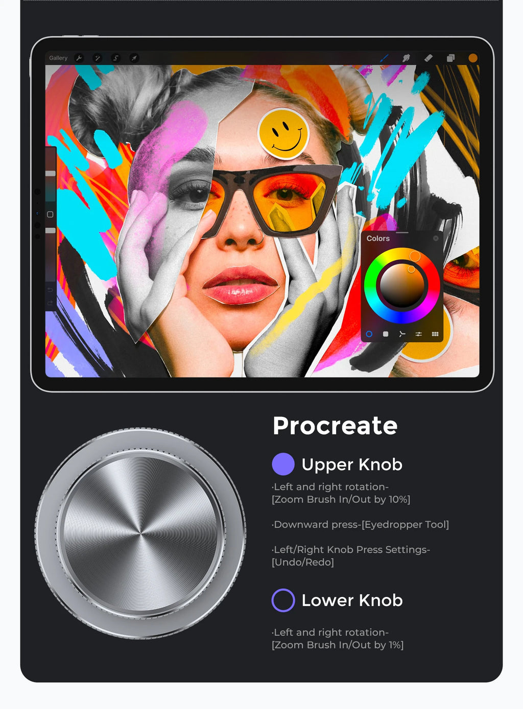 Desktop Wired Aluminum Alloy Dual-Layer Knob Wireless Custom Keyboard RGB Custom Control Volume Knob Multimedia Office Shortcut