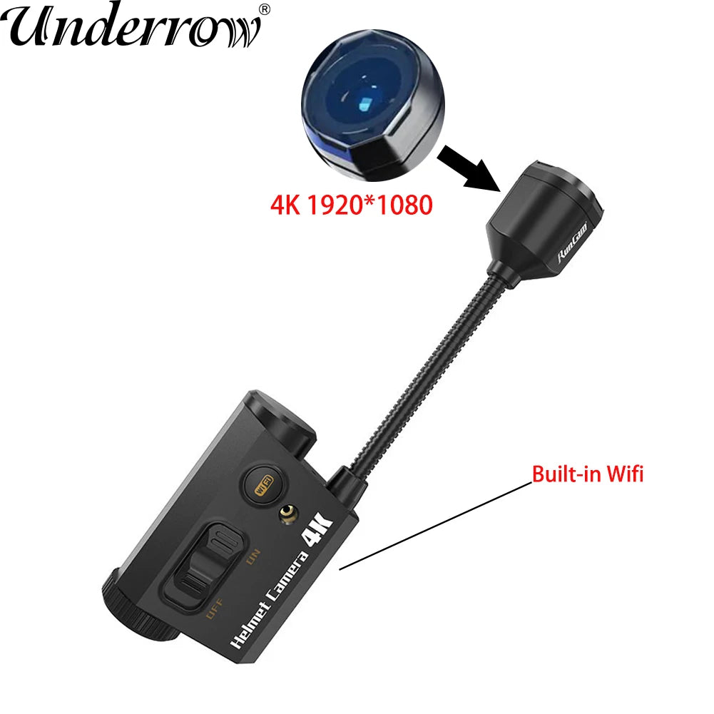 RunCam 4K 1920*1080 60fps Helmet Camera Face Mask Recorder Built-in Wifi High Endurance Camera