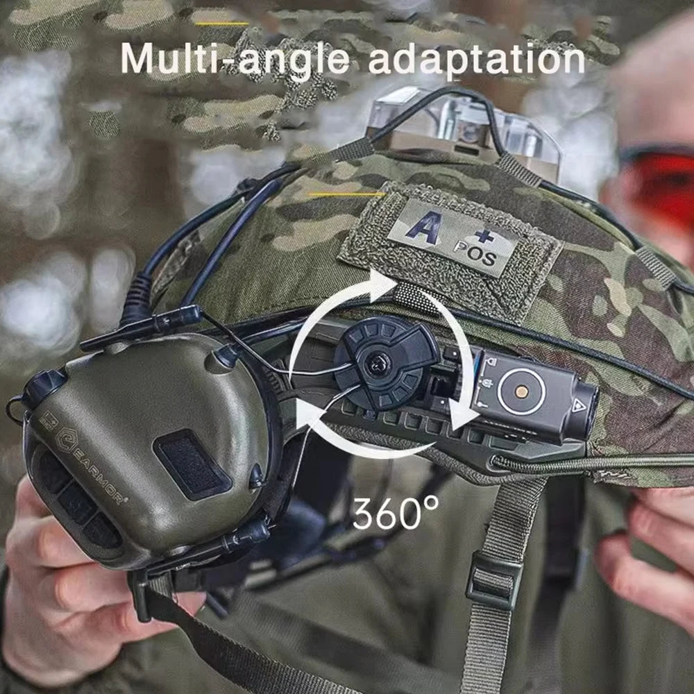 EARMOR Shooting Earmuffs Helmet Rail ARC and EXFIL Helmet Rail Adapter Tactical Headset Adapter for ARC Rail Helmet Accessories