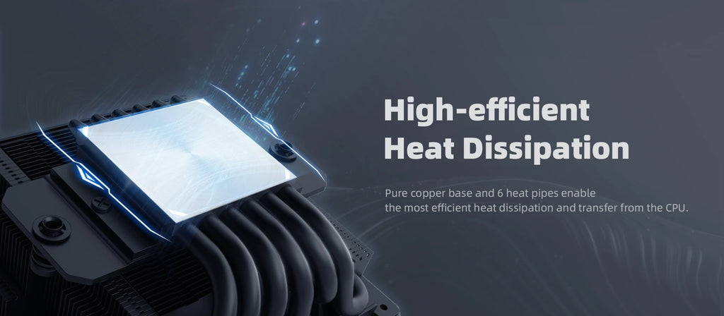 ID-COOLING IS-67-XT Black CPU Cooler Low Profile 67mm Height  CPU Air Cooler 6 Heatpipes 120x120x15mm Slim Fan,For LGA1700/AM5