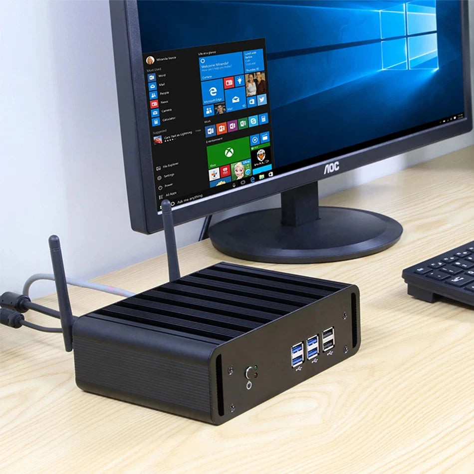 Helorpc Mini PC Intel Core i3 i5 i7 4005U 5005U 4500U DDR4 RAM Desktop Computer 4K HTPC TV Box USB3.0 WIFI PC