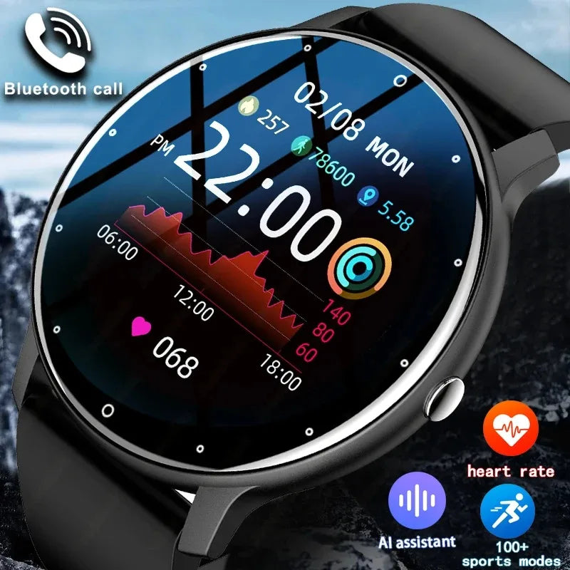2025 New Ultra Light Smartwatch New Smart Watch Men Sports Fitness Watch Heart Rate Full Touch Screen Bluetooth Call