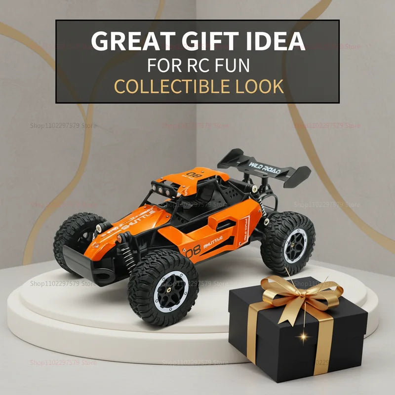 1:16 Scale Remote Control Monster Truck High Speeds 20KMH Off-Road RC Car with LED Lights for Adults Kids Durable Gift Ready for