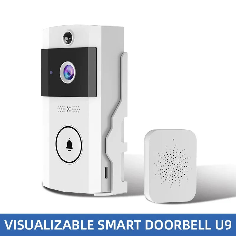 Wireless Doorbells with Solar Cover Camera High Definition Intelligent Video Door Bell Waterproof Smart Home Intercom Video Bell