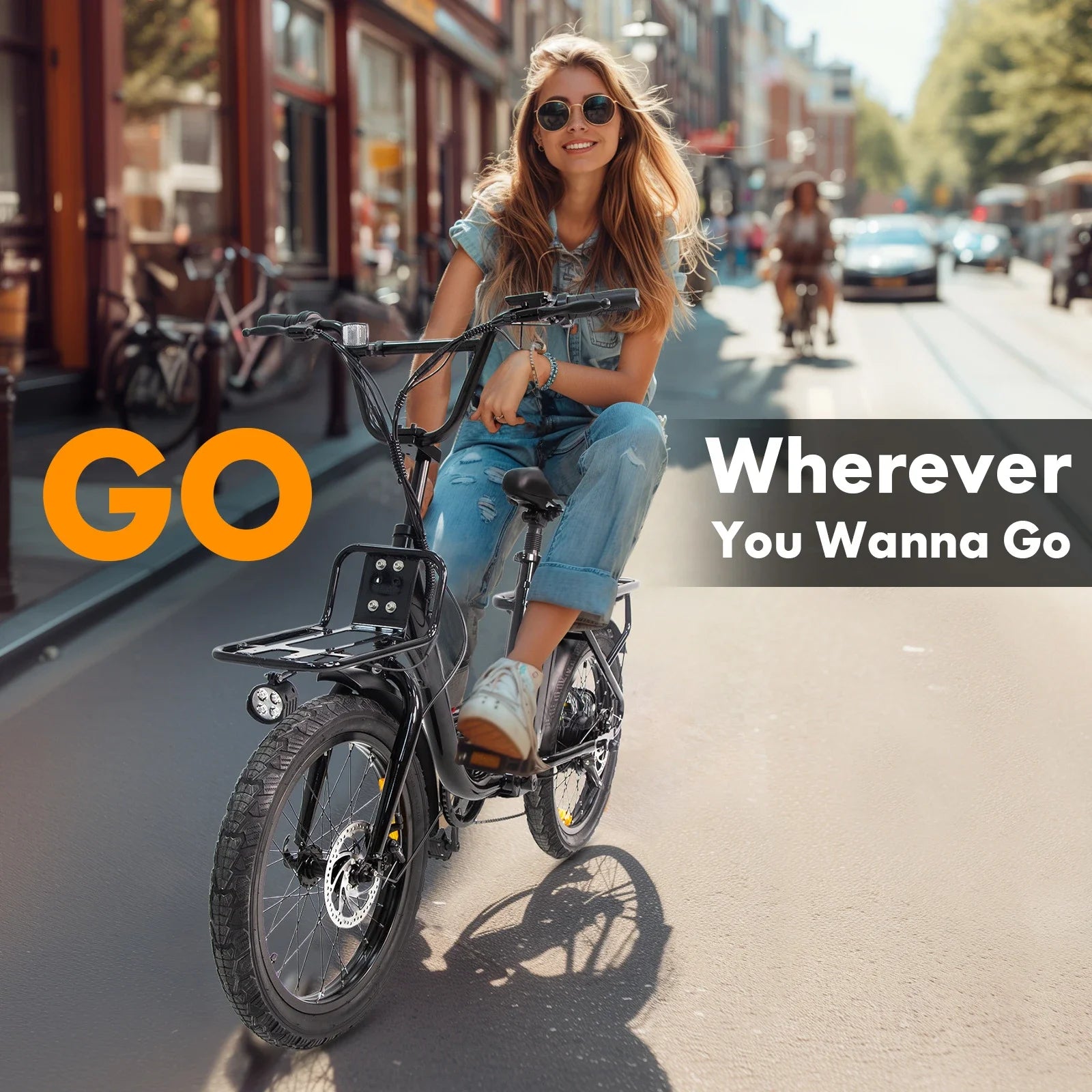 750W motor electric bicycle, 48V-10ah lithium battery outing life travel 20-inch durable urban commuting E-Bike