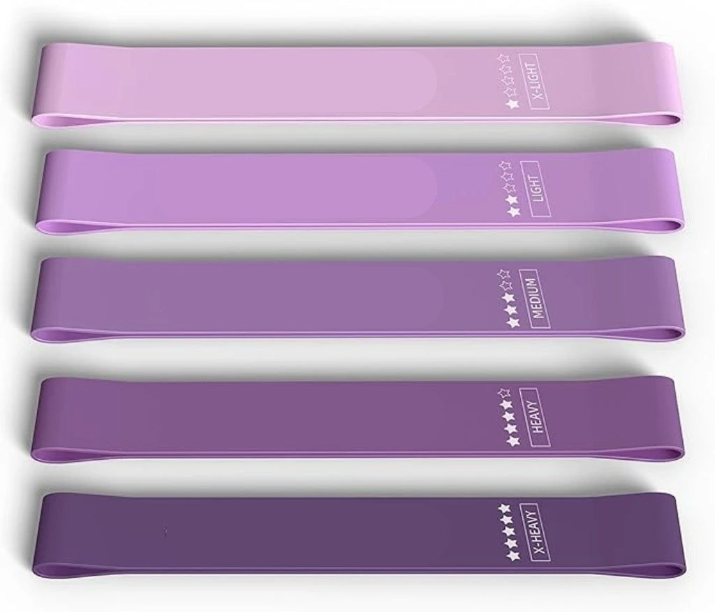 Resistance Loop Exercise Bands, Resistance Bands Exercise Bands for Home Fitness, Stretching, Strength Training, Set of 5