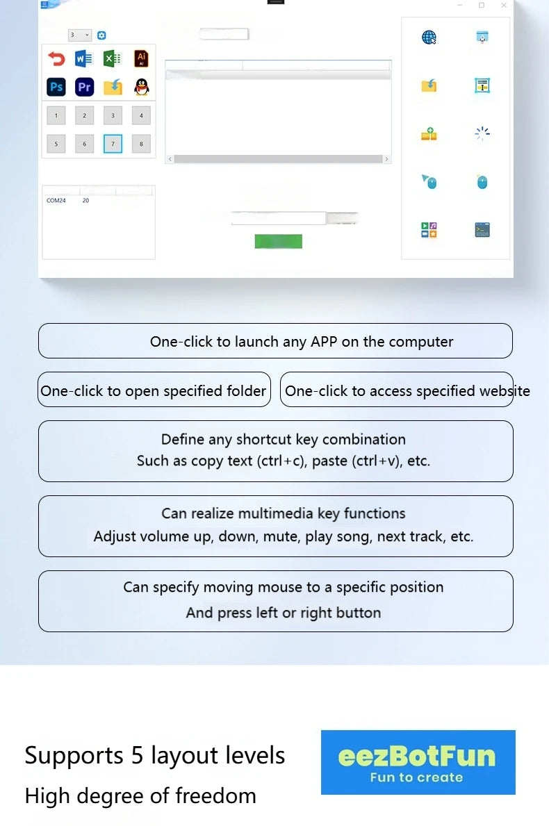 2025Designer Shortcut Keyboard Programmable With Screen RGB Streamdeck Desktop Smart Console USB Sub-Screen Tablet Laptop Office