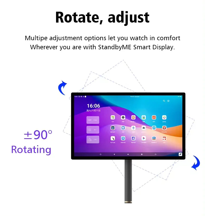 21.5 Inch Interactive Smart Display TV Android Operated In-Cell Touch Monitor Fitness Video Games USB Movable LCD Screen