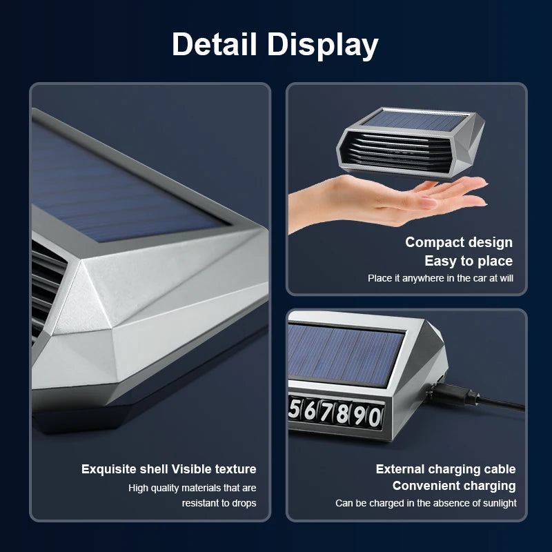 1pc, Solar purifier, automatic operation, air purifier with vibration sensor, can significantly improve the air inside the car i