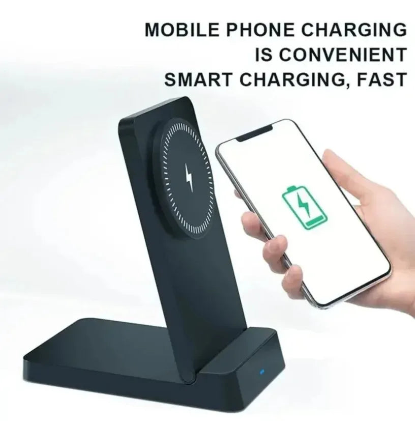 Magnetic Fast Charging Station 30W Wireless Charger Desktop Fold Smart Phone Holder Charge For Magsafe iPhone 16 15 14 13 12 Pro