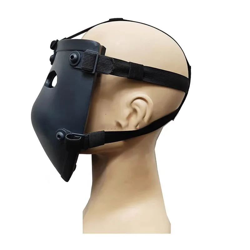 Genuine ISO Lightweight NIJ IIIA Aramid Ballistic Visor Black Face mask Cover Bulletproof Mask Half Face Shield AK47