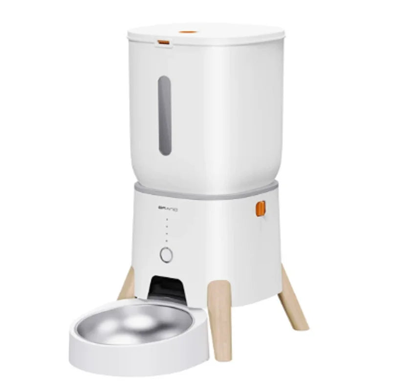5L Pet Intelligent Feeder WiFi Automatic Cat Feeders for 2 Cats Cat Food Dispenser with APP Control Double Stainless Steel Bowls