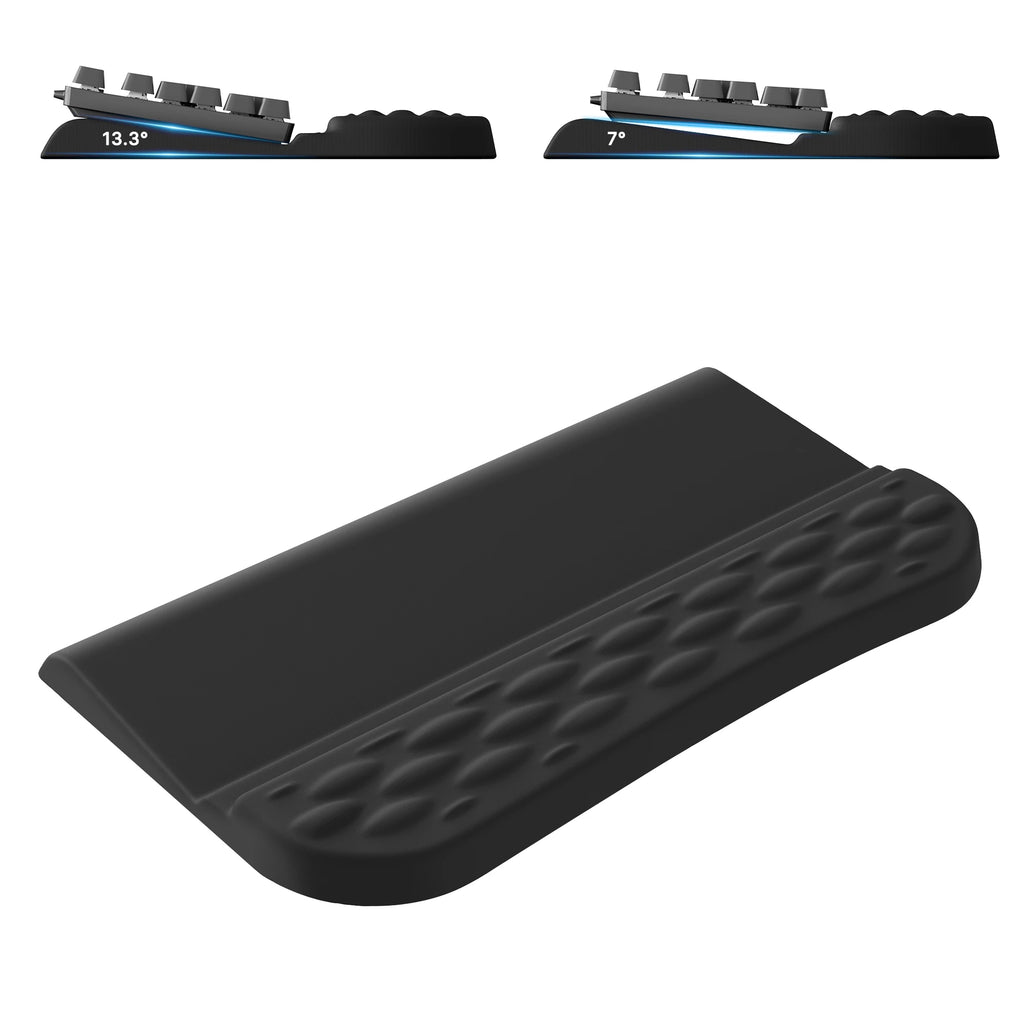 Computer Keyboard Wrist Rest for Desktop, 2 Angle Adjustment Ergonomic Keyboard Riser Holder Stand with Wrist Support for Office