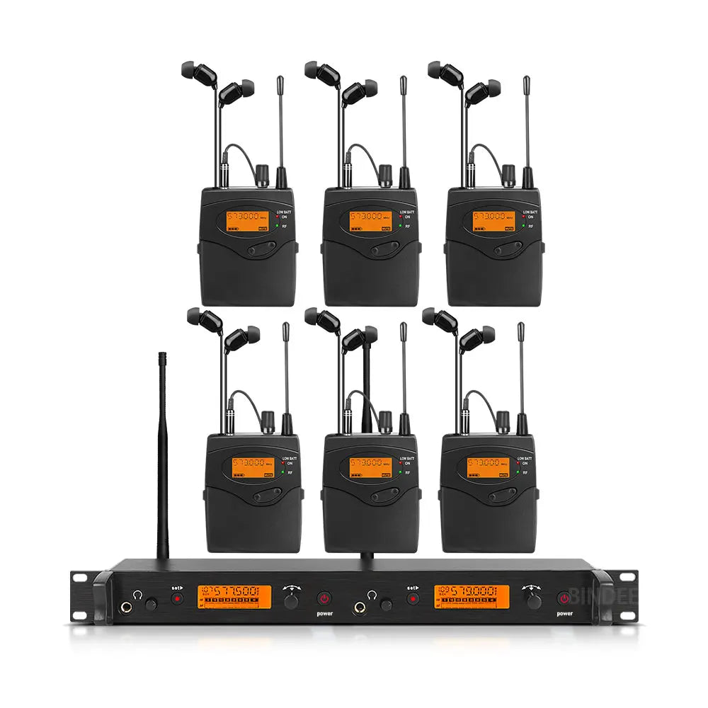 Professional In-Ear Monitor System 2-Channel Multi-Bodypack Monitor with In-Ear Wireless Monitor for Stage DJ Dedicated  EM-2050