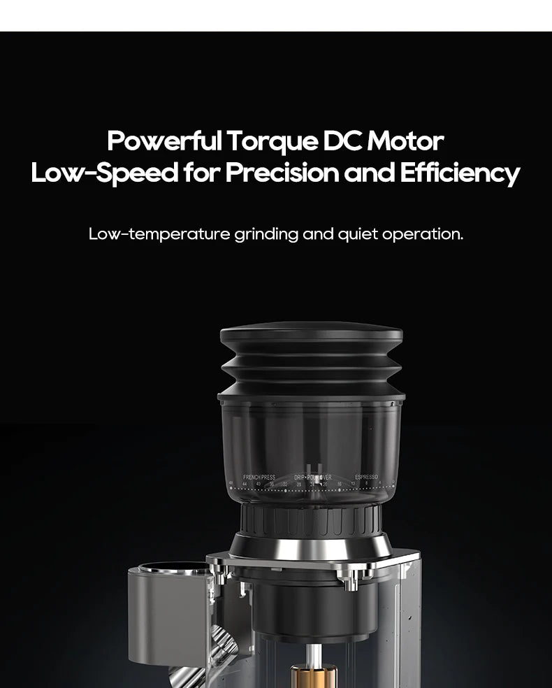 HiBREW Automatic Coffee Mill Electric Coffee Grinder with 48 Gears for Espresso American Coffee Pour Over Visual Bean Storage G7