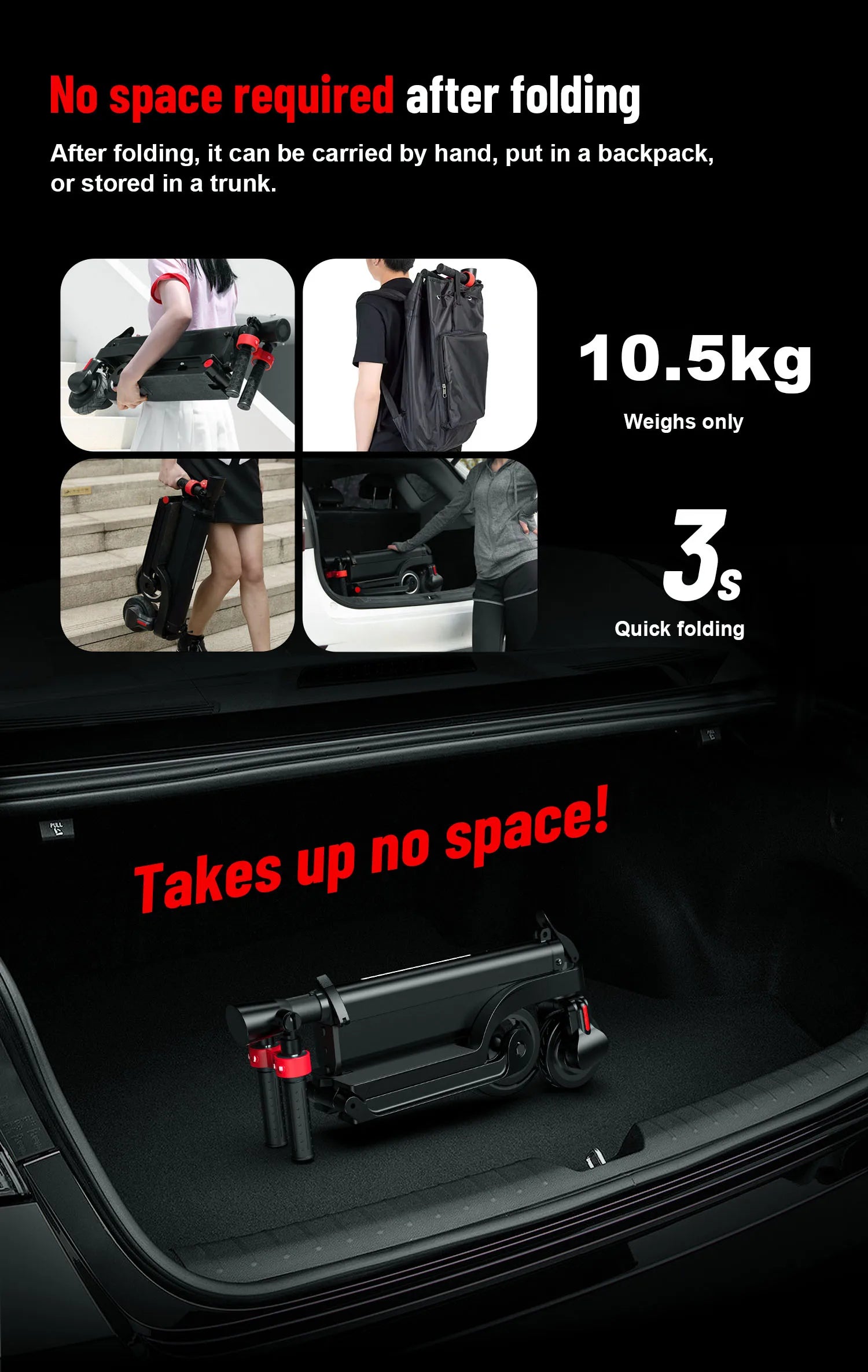 HUANCI X6 electric scooter adults Foldable electric kick scooters 350W scooters electric 36V 7.5A e scooter Smart APP escooters