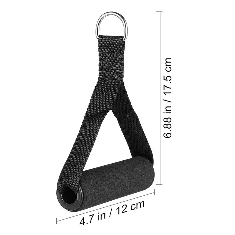 Fitness Resistance Bands Handles Gym Anti-slip Grip Strong Nylon Webbing Grip Puller Handle Heavy Duty Cable Machine Workout