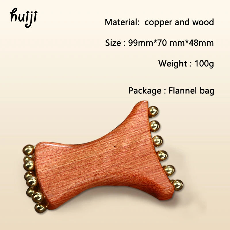 Radiant Skin Savior Lymphatic Detox Face Massager Fades Wrinkles Firms Jawline and Eyes Natural Copper Wood Beauty Tool