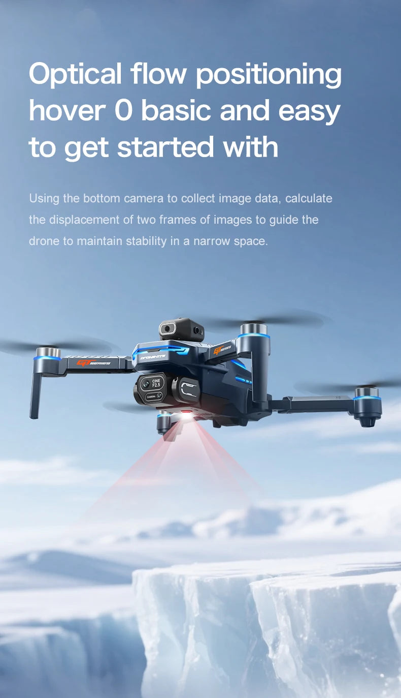 Original GT8 drone 8K HD dual camera aerial photography obstacle avoidance with large screen brushless four-axis aircraft dron